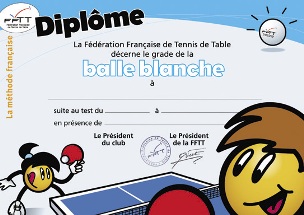 diplôme balle blanche